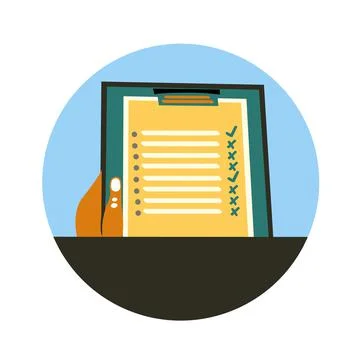 Checklist, complete tasks, to-do list. Premium quality. Modern flat design Stock Illustration