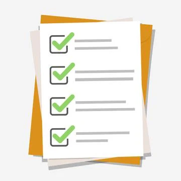 Checklist, complete tasks, to-do list. Premium quality. Modern flat design Stock Illustration