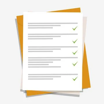 Checklist, complete tasks, to-do list, exam concepts. Premium quality. Modern Stock Illustration