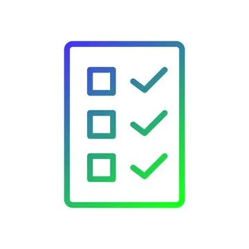 Checklist Completed Tasks Gradient Color Icon Illustrazione stock