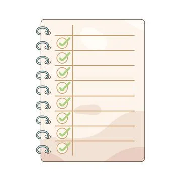 Checklist with completed tasks Stock Illustration