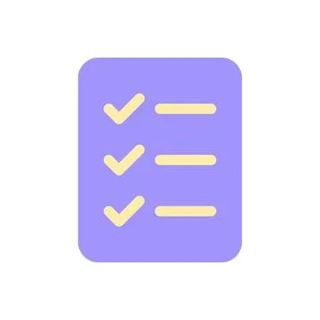 Checklist of completed tasks pixel perfect flat gradient color ui icon Illustrazione stock