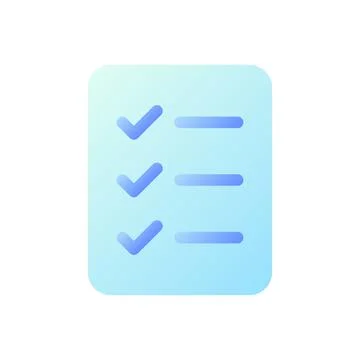 Checklist of completed tasks pixel perfect flat gradient two-color ui icon 스톡 일러스트