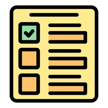 Checklist completing with check mark on clipboard representing task managemen Stock Illustration