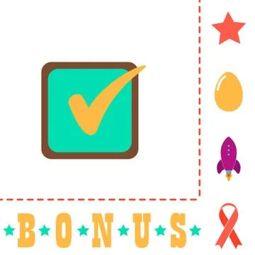 Checklist computer symbol Illustrazione stock