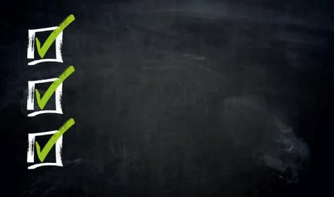 Checklist with Copyspace blackboard template Stock Illustration