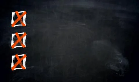 Checklist with Copyspace blackboard template Stock Illustration