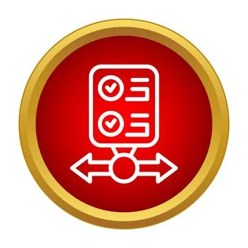 Checklist decision making process with multiple directions symbol Stock Illustration