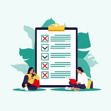 Checklist, to-do list. List or notepad concept. Business idea, planning or co Stock-Illustration