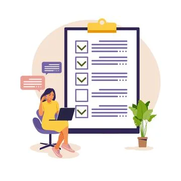 Checklist, to-do list vector illustration. List or notepad concept. Business  Stock Illustration