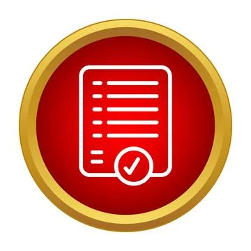 Checklist document with approved check mark icon Stockillustratie
