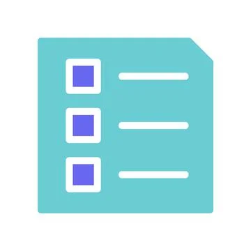 Checklist Document with Boxes and Lines Design Stock Illustration