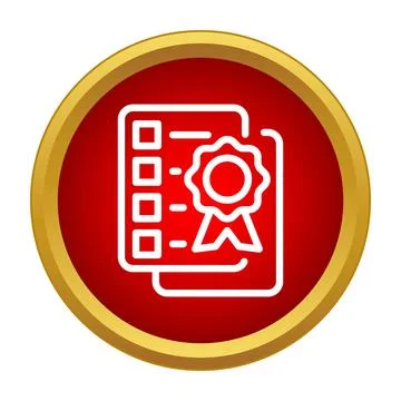 Checklist document certificate with quality award icon Stock-Illustration