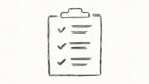 Checklist Document With Completed Tasks Animation Stock Footage 341802311