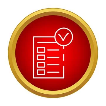 Checklist document completing task with verification mark Stock Illustration