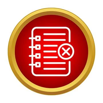 Checklist document with cross mark icon イラスト素材