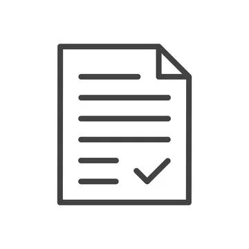 Checklist document form icon flat vector illustration Stock Illustration