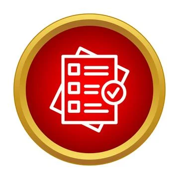 Checklist document icon with completed survey form Illustrazione stock