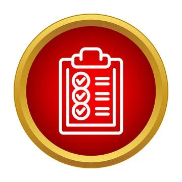 Checklist document icon with completed tasks Stock Illustration