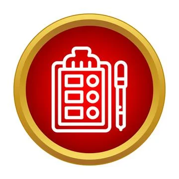 Checklist document icon with pen on clipboard Stock-Illustration