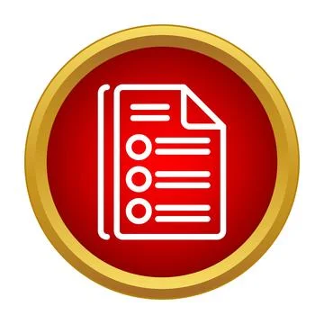 Checklist document icon representing survey or report Ilustración de archivo