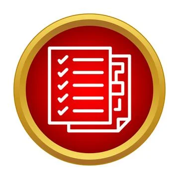 Checklist document icon representing task completion and planning Illustration