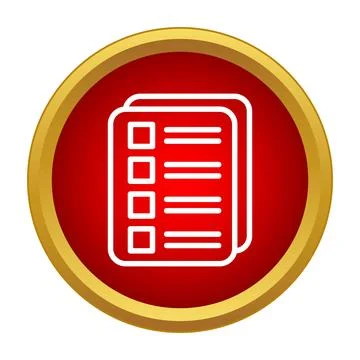 Checklist document icon representing task list and survey 스톡 일러스트