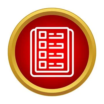 Checklist document icon representing tasks and planning Stock Illustration