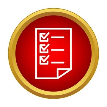 Checklist document icon showing completed tasks Stock Illustration