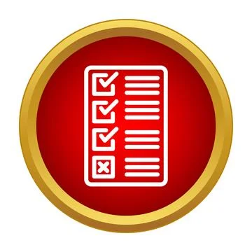 Checklist document icon showing completed and failed tasks Stock Illustration