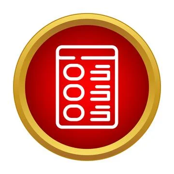 Checklist document icon showing survey or vote 스톡 일러스트