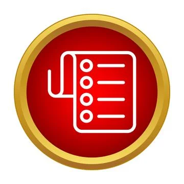 Checklist document icon showing task list or planning Stock Illustration