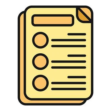 Checklist document icon showing task management and planning Stock Illustration