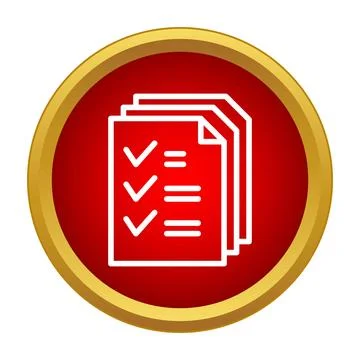 Checklist document icon showing task completion concept Stock Illustration