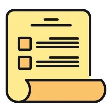 Checklist document icon showing tasks and planning Stock Illustration