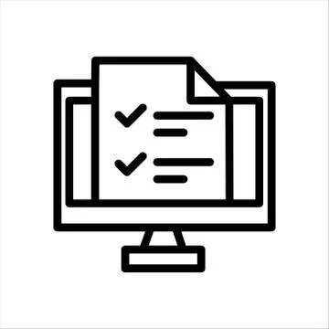 Checklist Document Icon symbol Illustration Design 库存插图
