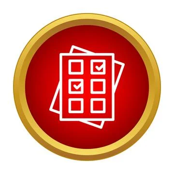 Checklist document icon with tick marks Stock Illustration