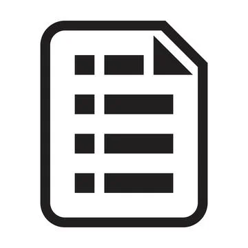 Checklist document icon vector data and information text for business Illustrazione stock