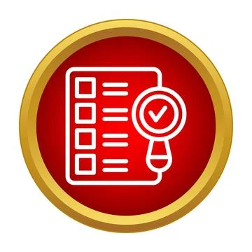 Checklist document with magnifying glass verifying data イラスト素材