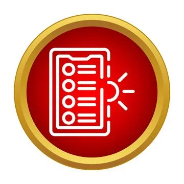 Checklist document making smart bright decision icon Stock Illustration