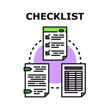 Checklist document management workflow icon concept Ilustración de archivo