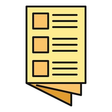 Checklist document or brochure with options selection Stock Illustration
