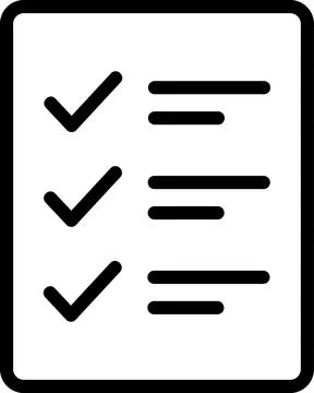 Checklist document paper with completed check marks Stock Illustration