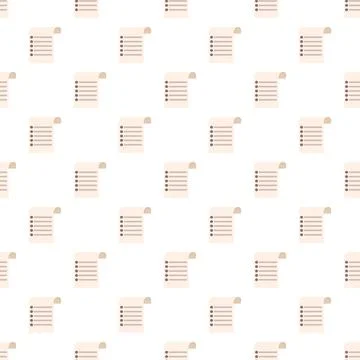 Checklist document paper list seamless pattern repeating Stock Illustration