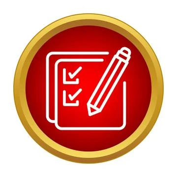 Checklist document with pencil managing tasks and surveys Stock Illustration
