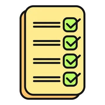 Checklist document showing completed tasks and success concept イラスト素材