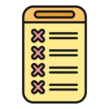 Checklist document showing errors and rejections イラスト素材