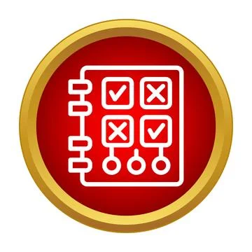 Checklist document showing planning, progress, and task management Stock Illustration