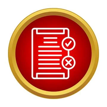 Checklist document showing success and failure options イラスト素材