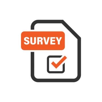 Checklist document sign icon in flat style. Survey vector illustration on whi Illustrazione stock